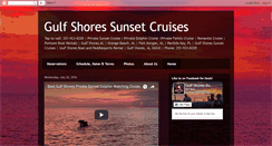 Desktop Screenshot of gulfshoressunsetcruise.com